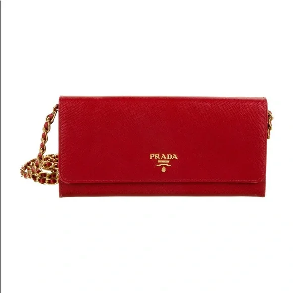 Prada saffiano wallet on Chain purse - Picture 4 of 6